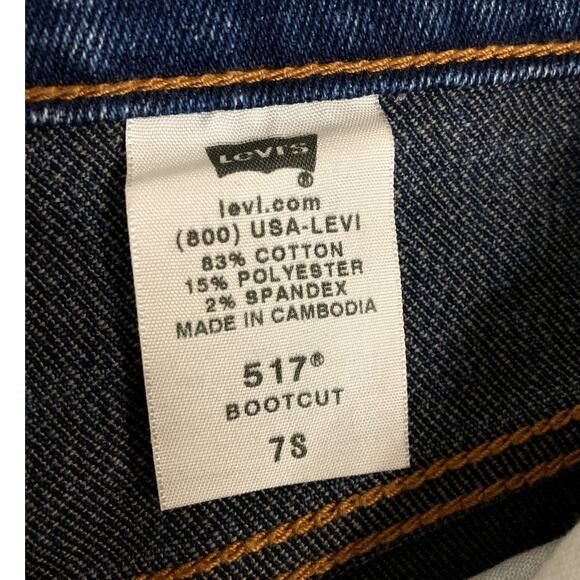 Levi's 517 Vintage Boot Cut Jeans Womens 7S 30X30 Blue Juniors Western Cowgirl - Picture 7 of 13